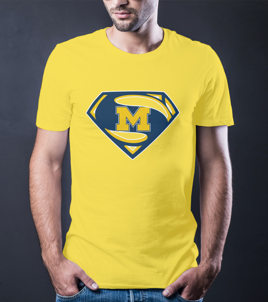 Michigan Wolverines Superman Logo Mashup T-Shirt