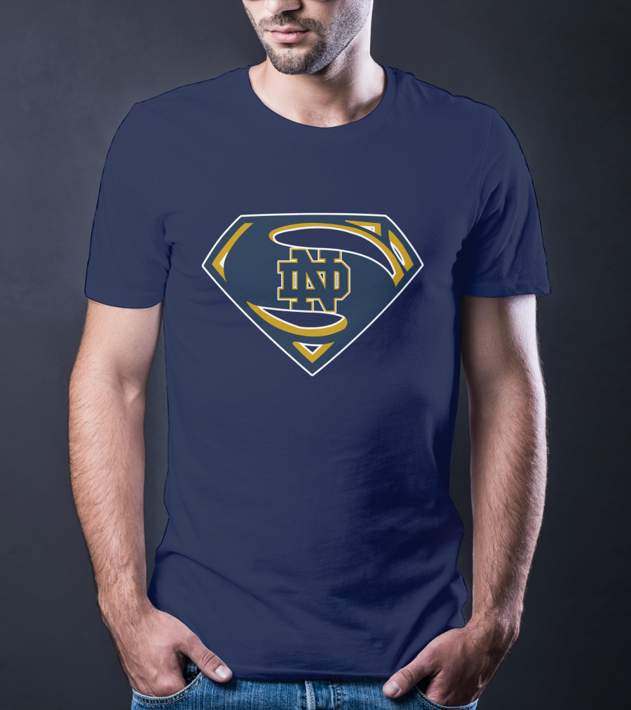 Notre Dame Fighting Irish Superman Logo ND T-Shirt