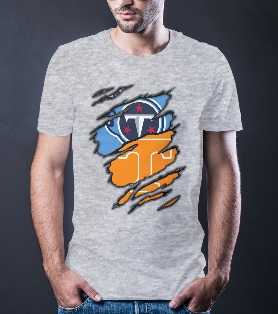Tennessee Titans And Vols Logo Mashup T-Shirt