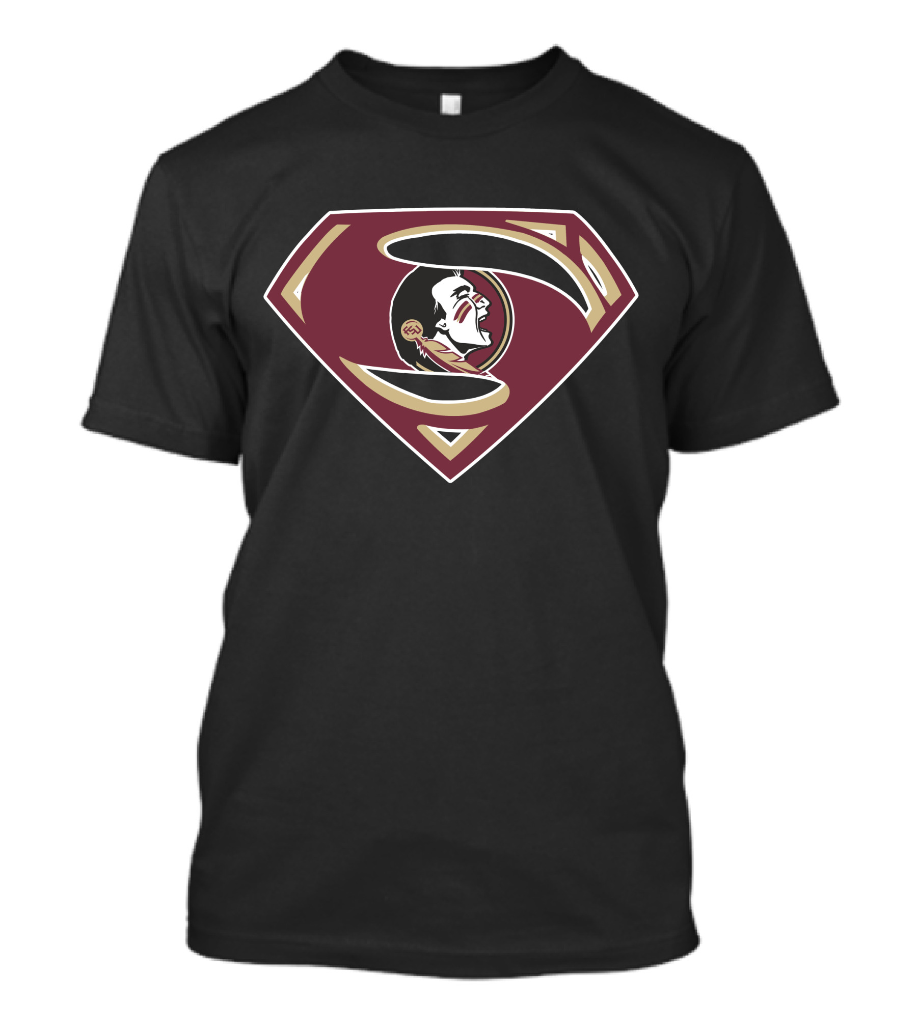 Superman Seminoles Logo With Florida State Seminole Head T-Shirt