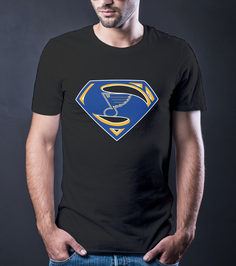 Superman St. Louis Blues Shield T-Shirt