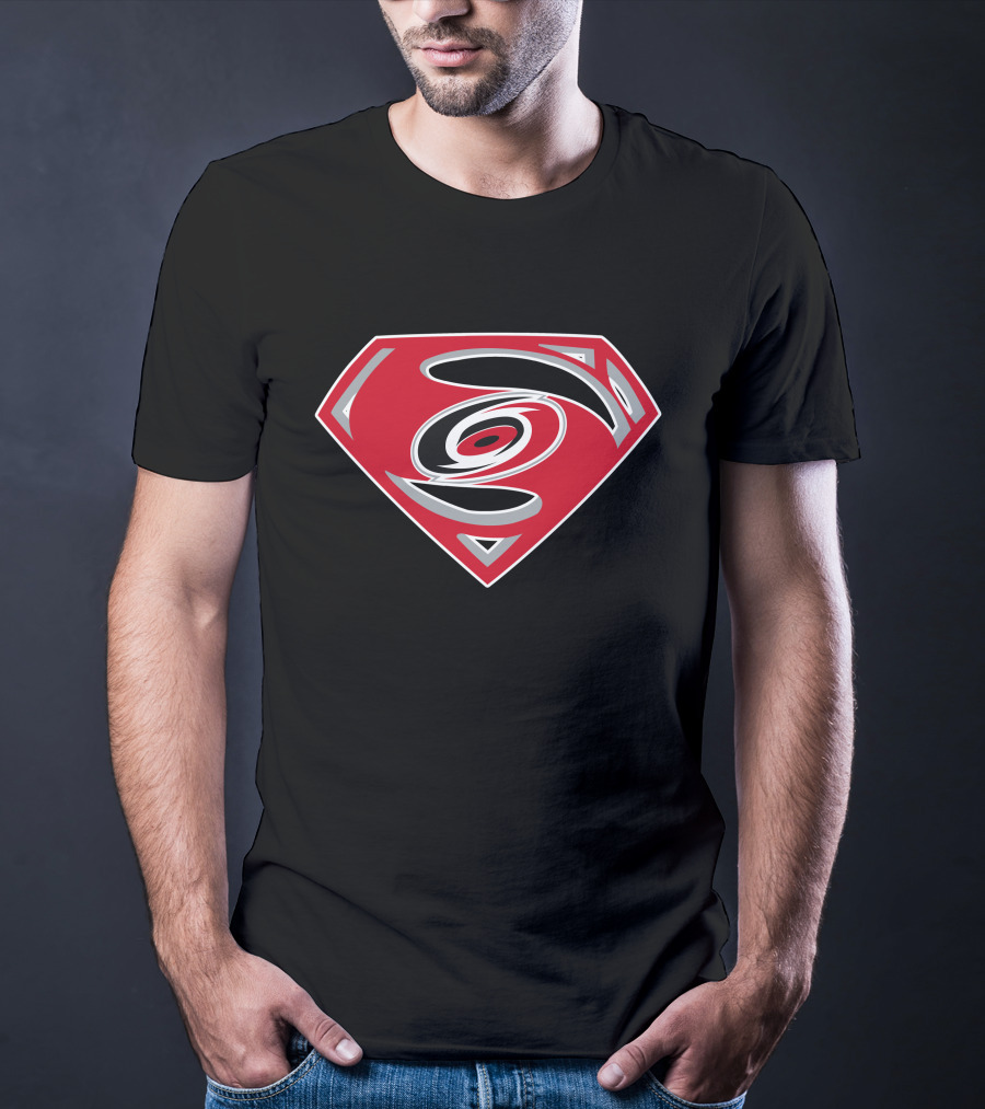 Carolina Hurricanes Superman Logo Fusion T-Shirt