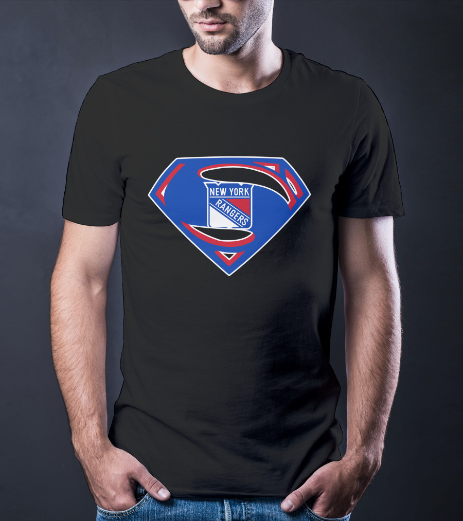 New York Rangers Superman Shield T-Shirt