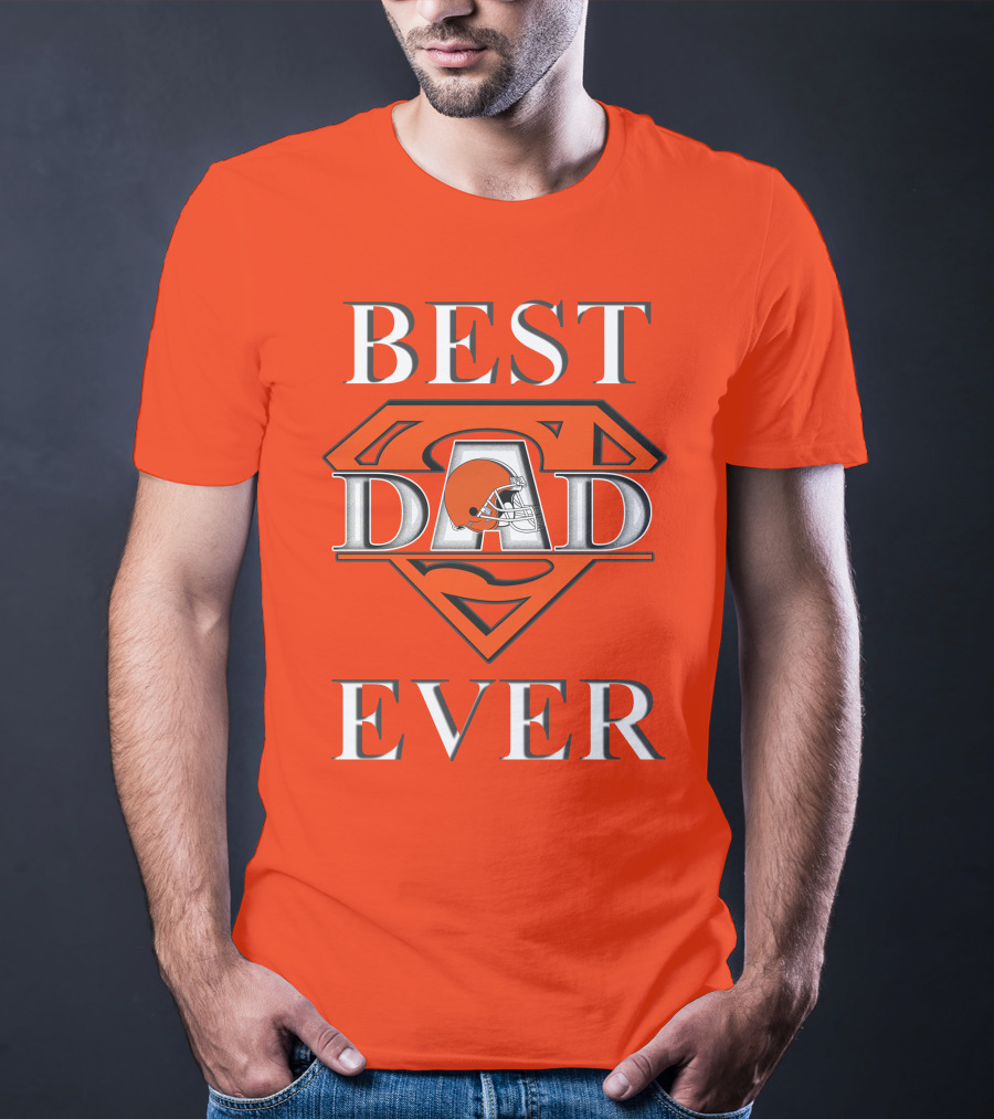 BEST DAD EVER Browns Helmets Superman T-Shirt