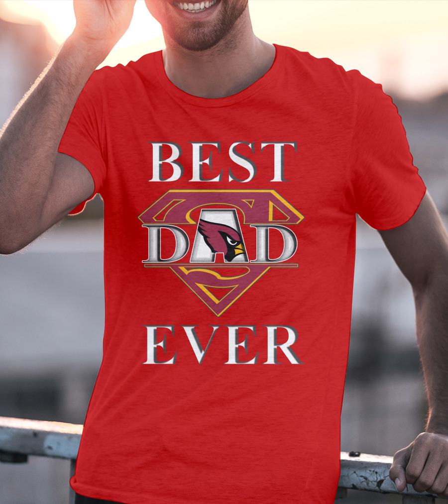Best Dad Ever Cardinals Super Dad T-Shirt