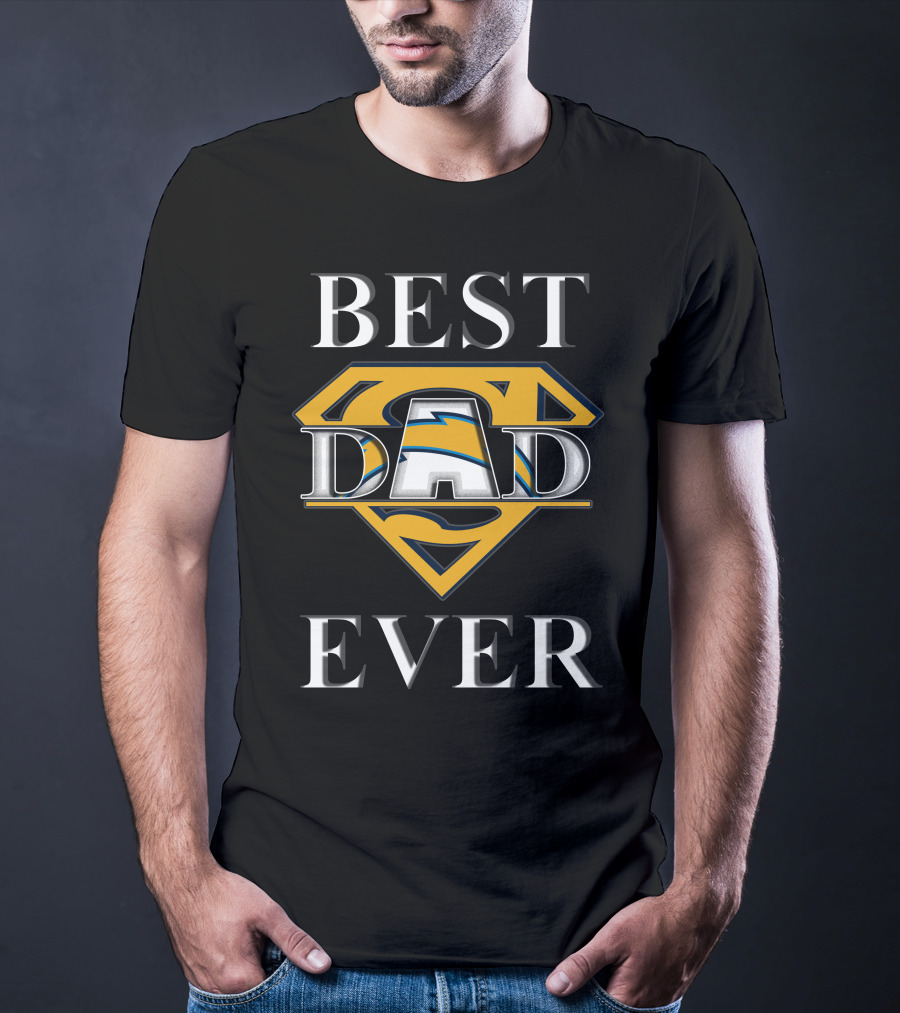 BEST DAD EVER Chargers Super Dad T-Shirt