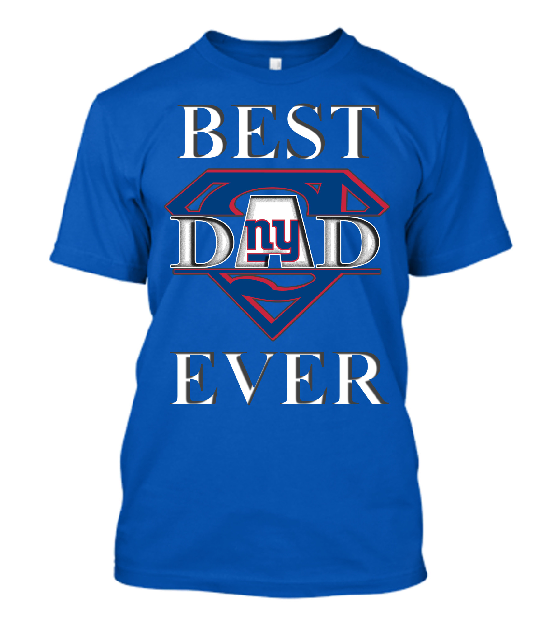 Giants Best Dad Ever Super Dad NY Football Fan T-Shirt