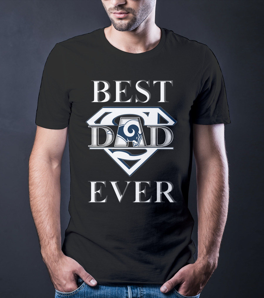 Best Dad Ever Rams Super Hero T-Shirt