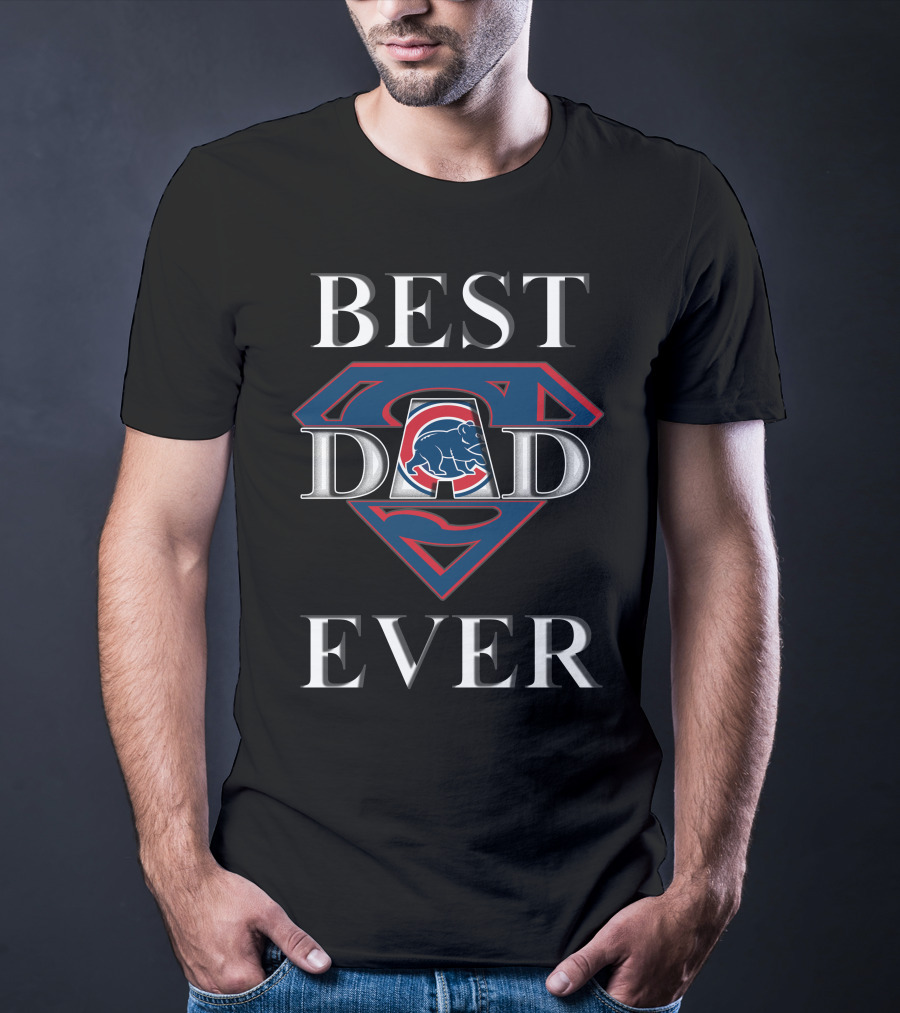Best Dad Ever Cubs Superman T-Shirt