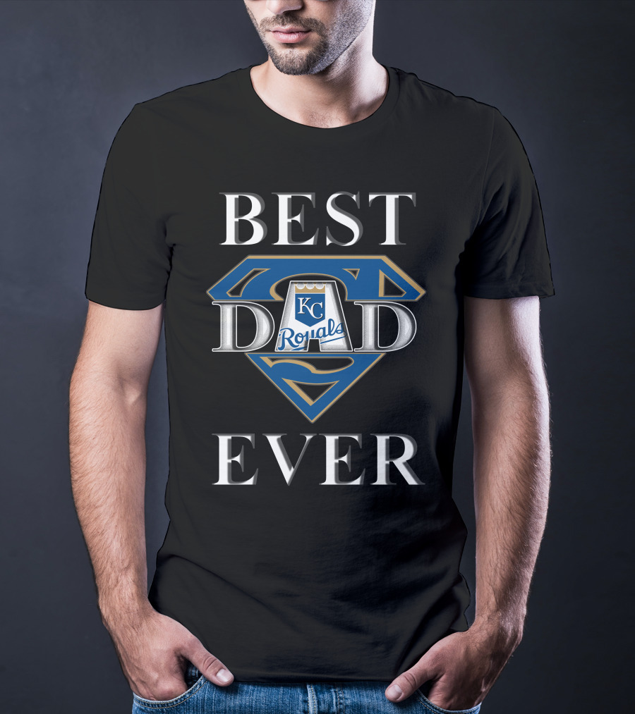 Best Dad Ever Kc Royals Superman T-Shirt