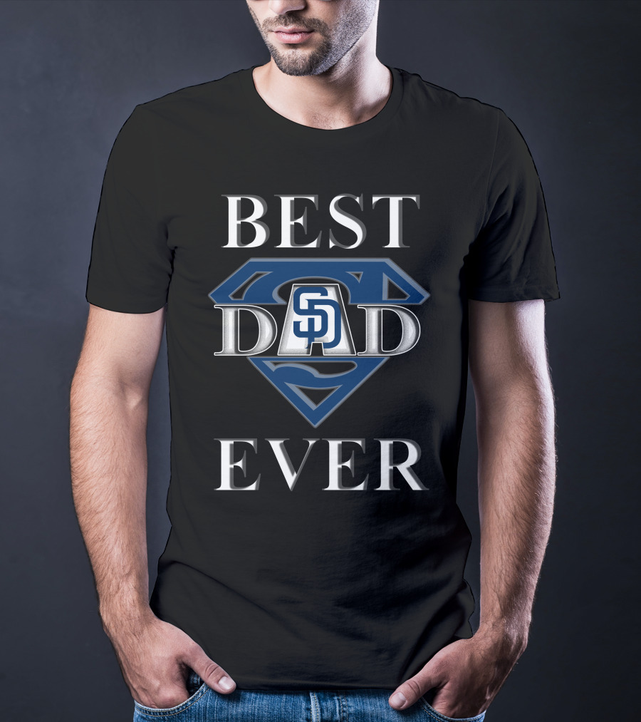 Best Dad Ever San Diego Padres Logo Superman T-Shirt