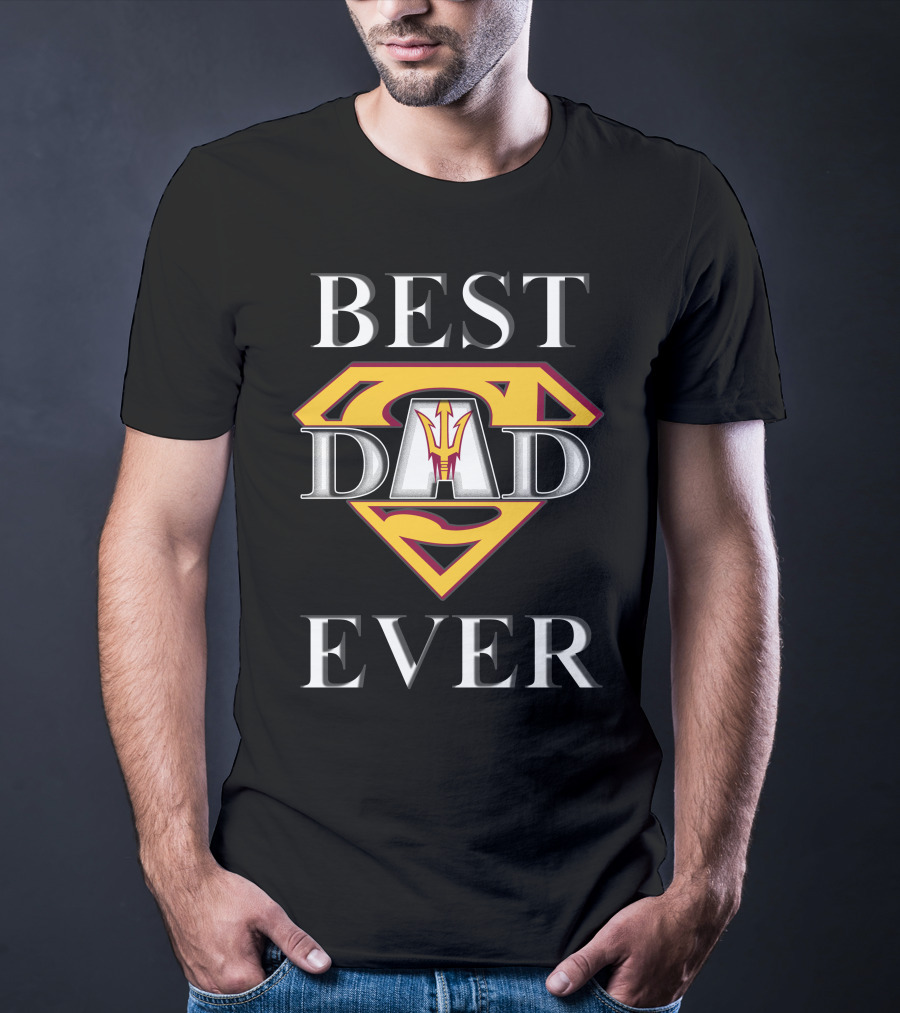Arizona State Sun Devils Best Dad Ever Superhero T-Shirt