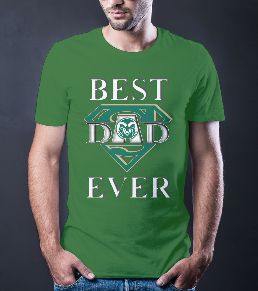 Best Dad Ever Colorado State Rams Superman T-Shirt