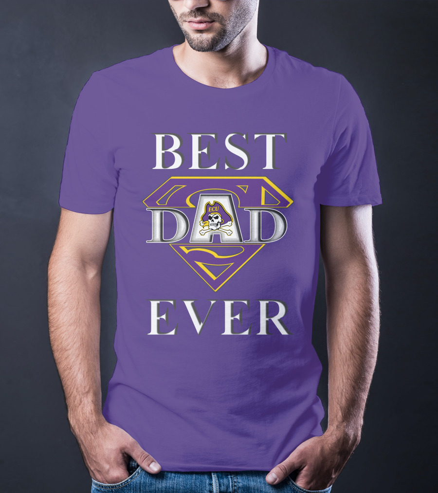 Best Dad Ever East Carolina Pirates ECU Superdad T-Shirt