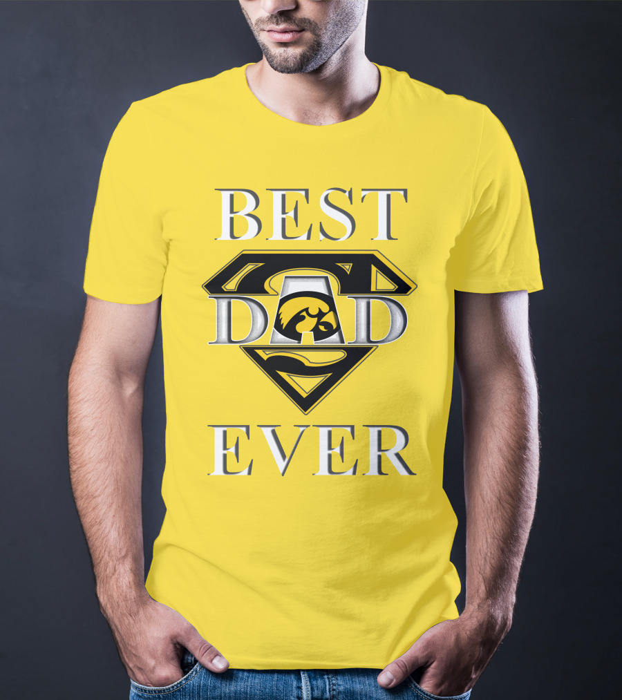 Best Dad Ever Iowa Hawkeyes Superman T-Shirt