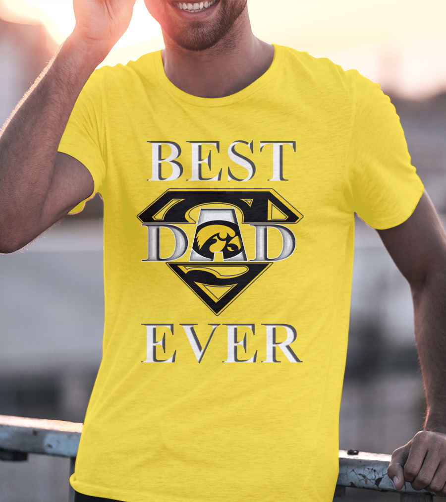 Best Dad Ever Iowa Hawkeyes Superman T-Shirt