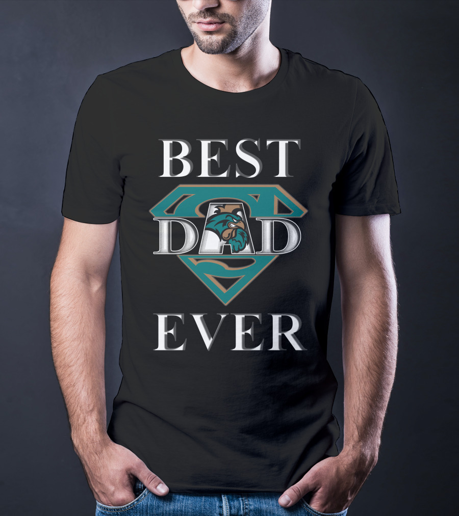Coastal Carolina Chanticleers Best Dad Ever Superman T-Shirt