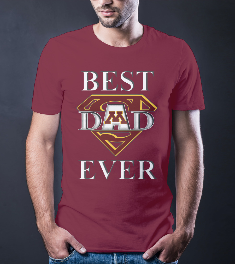 Minnesota Golden Gophers Best Dad Ever Superman T-Shirt