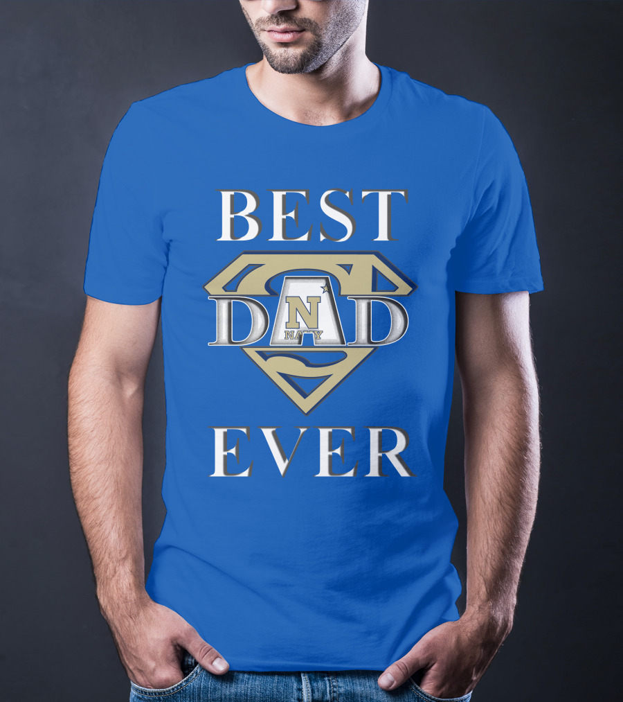 Navy Midshipmen Best Dad Ever Superman T-Shirt