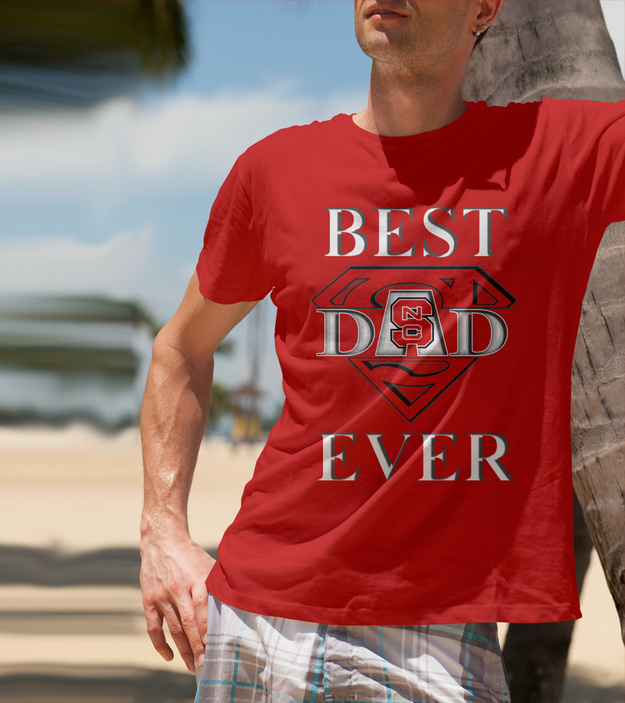 BEST DAD EVER NC State Wolfpack Dad Superman T-Shirt