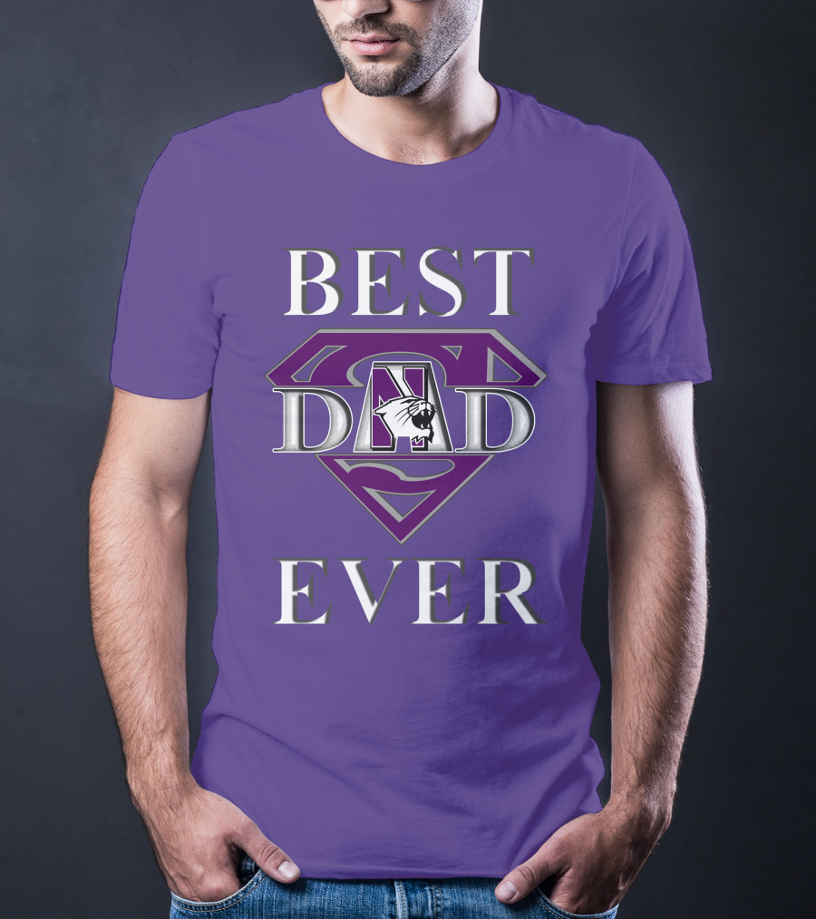 Northwestern Wildcats Best Dad Ever Superman T-Shirt