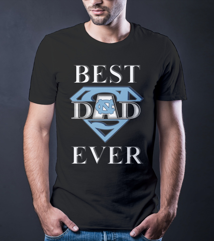 Tar Heels UNC Best Dad Ever Superhero T-Shirt