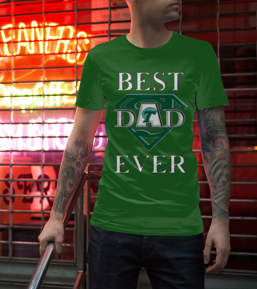 Best Dad Ever Tulane Green Wave Superman T-Shirt