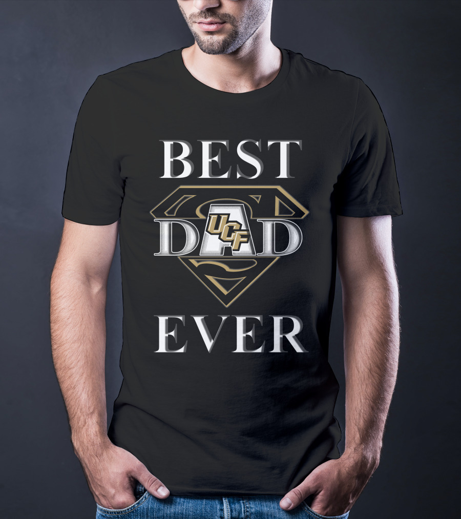 BEST DAD EVER UCF Knights Logo Super Dad T-Shirt