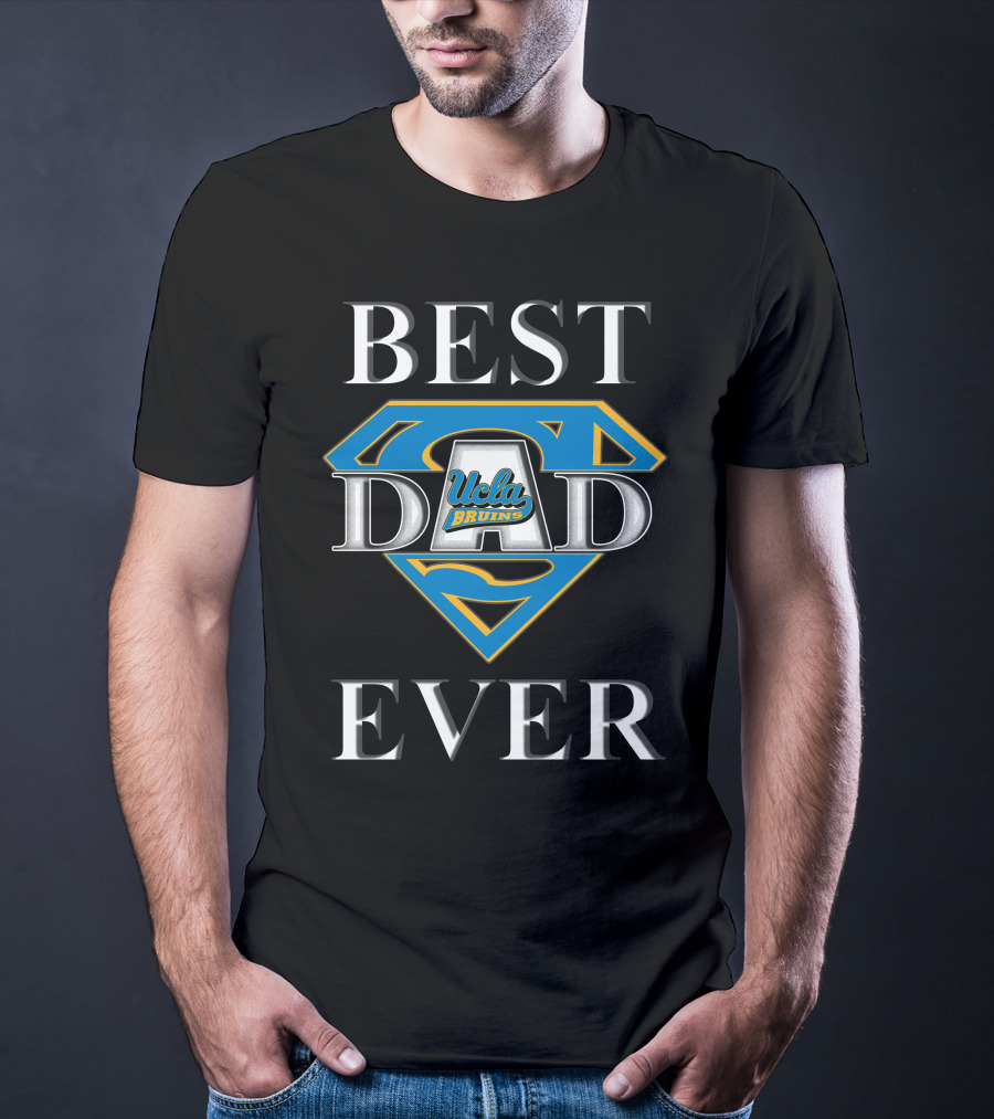 UCLA Bruins Best Dad Ever Superman Shield T-Shirt