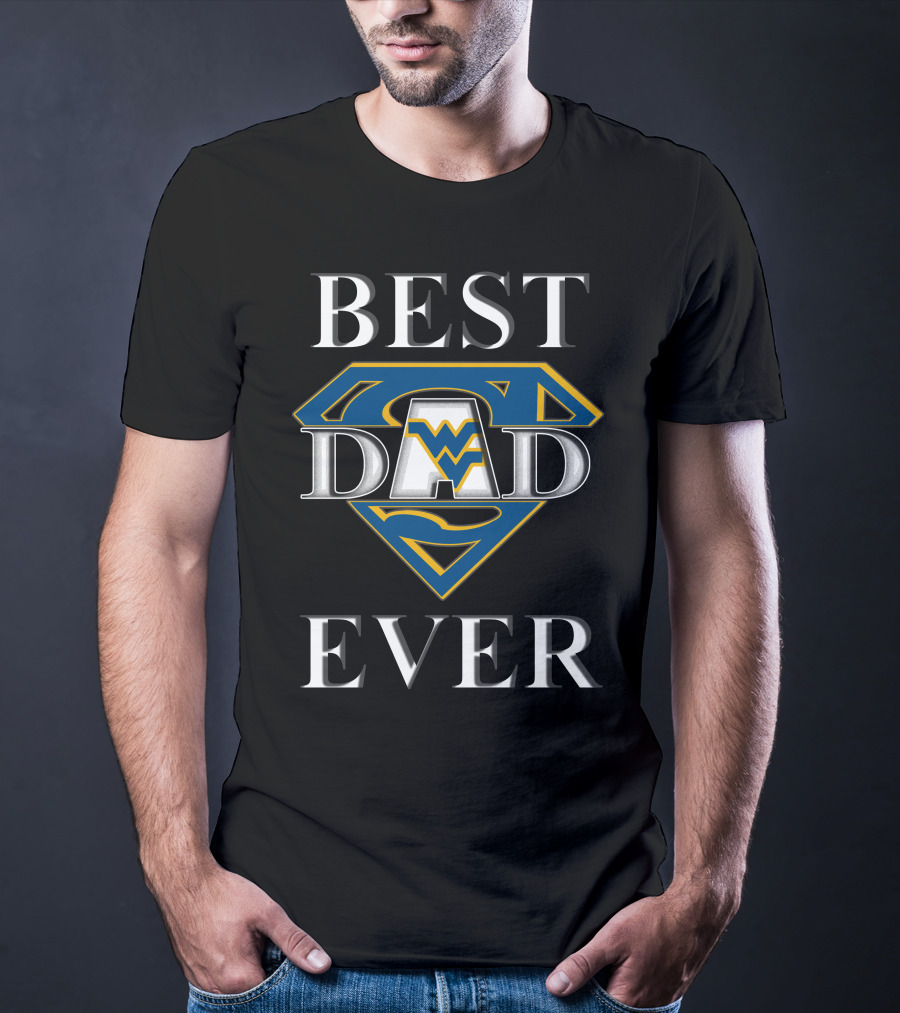 Best Dad Ever West Virginia Mountaineers Superman T-Shirt