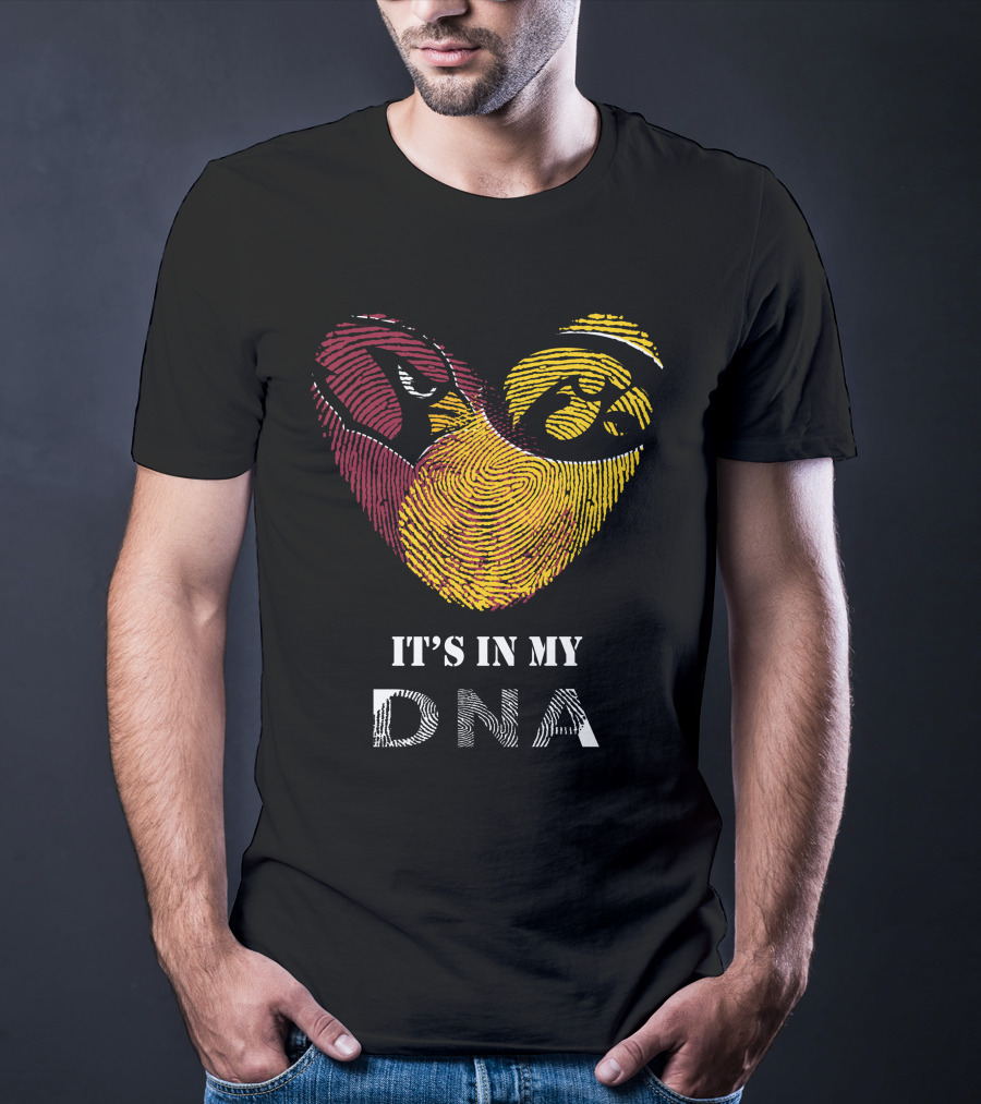 Cardinals Iowa Hawkeyes Heart It's In My Dna T-Shirt