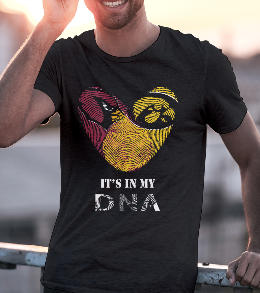 Cardinals Iowa Hawkeyes Heart It's In My Dna T-Shirt