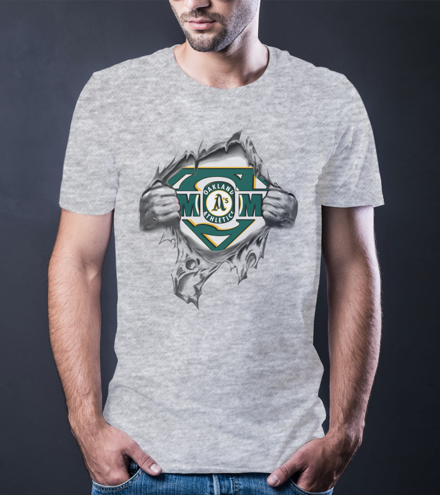 Oakland Athletics Super Logo Ripped T-Shirt