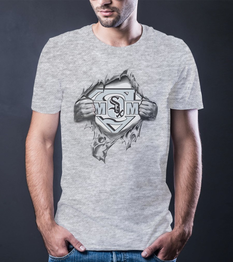 White Sox Super Mom Superman Logo Peeling T-Shirt