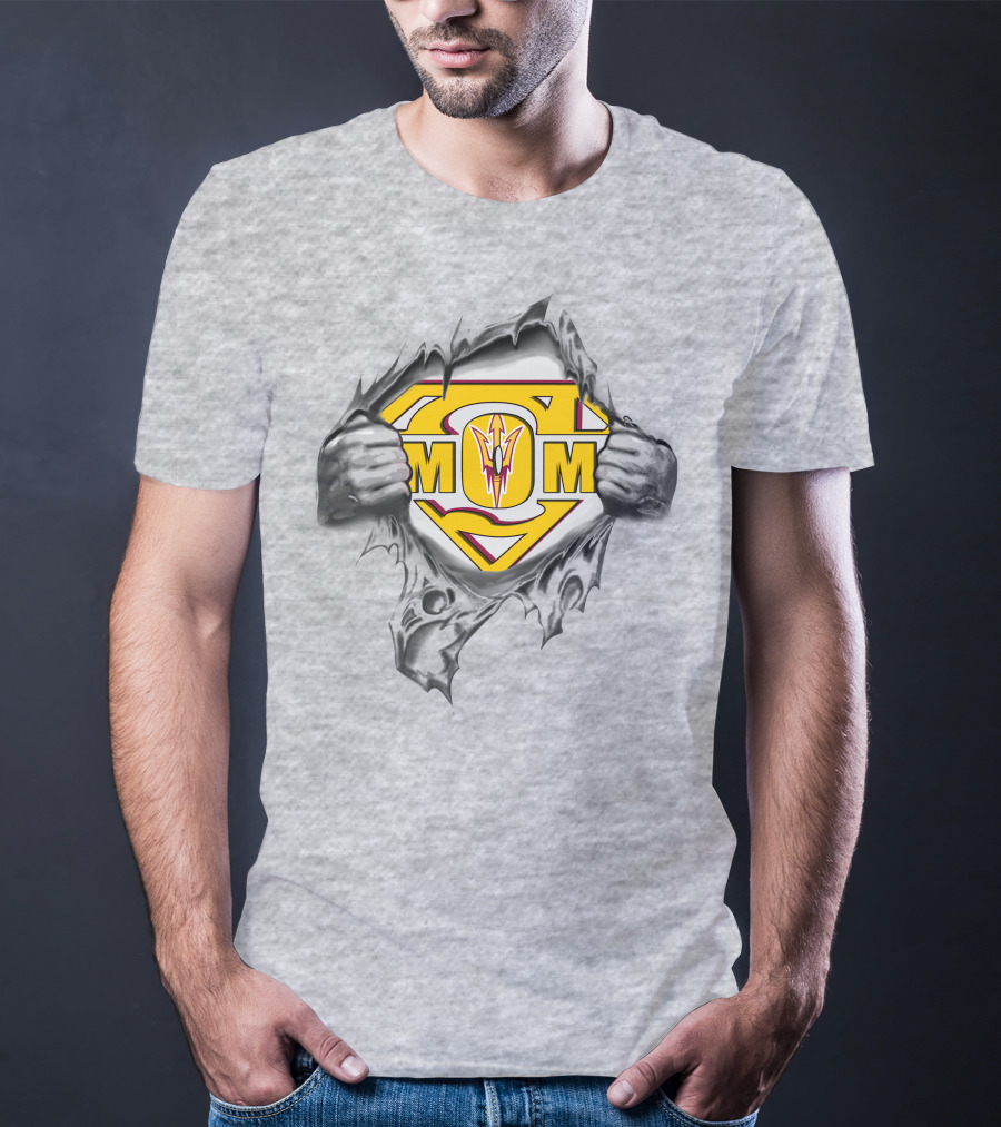Arizona State Sun Devils Super Mom Logo Rip T-Shirt