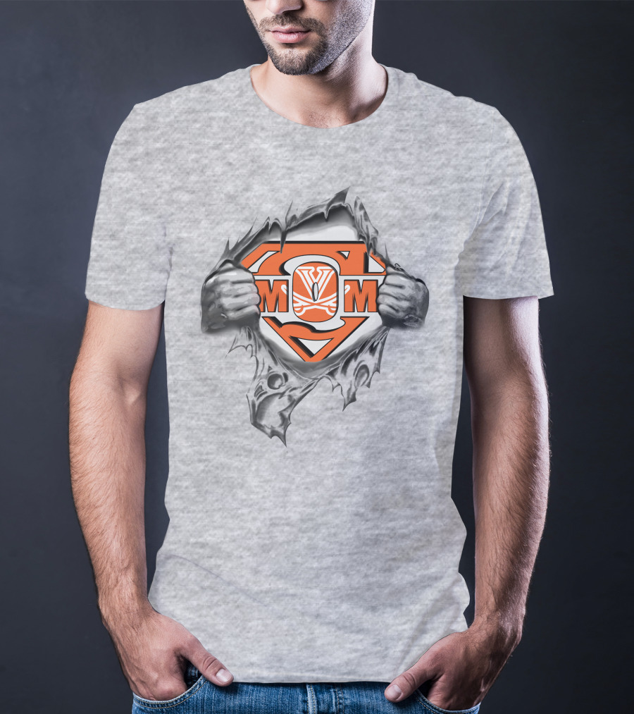 Virginia Cavaliers Mom Superman Mashup T-Shirt