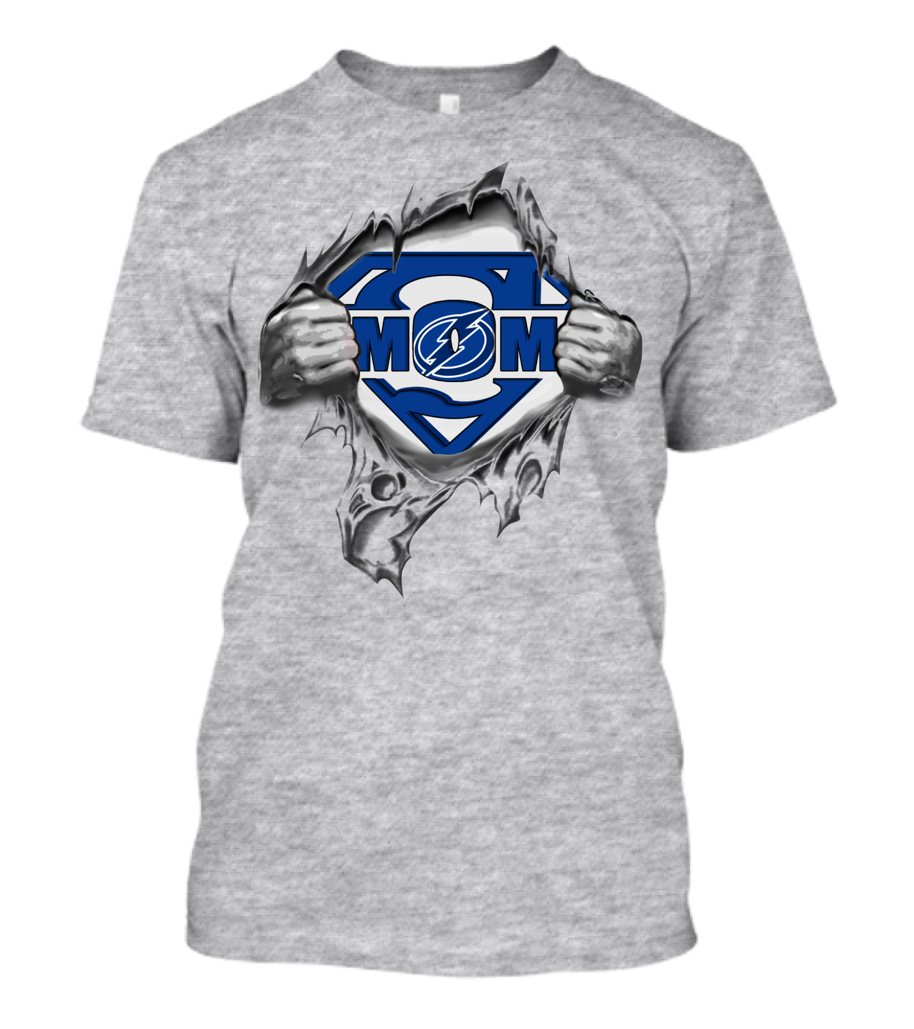 St. Louis Blues Super Mom Logo With Heroic Hands T-Shirt