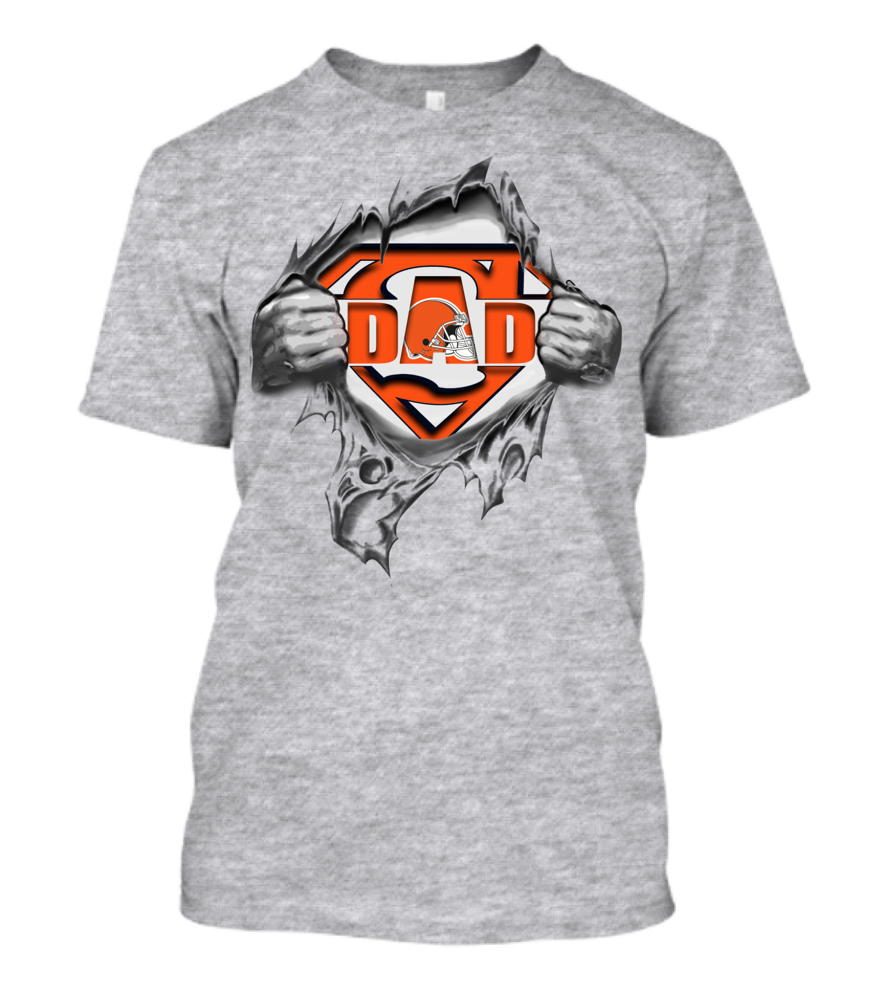 Browns Super Dad Cleveland Football Helmet Comic Style T-Shirt