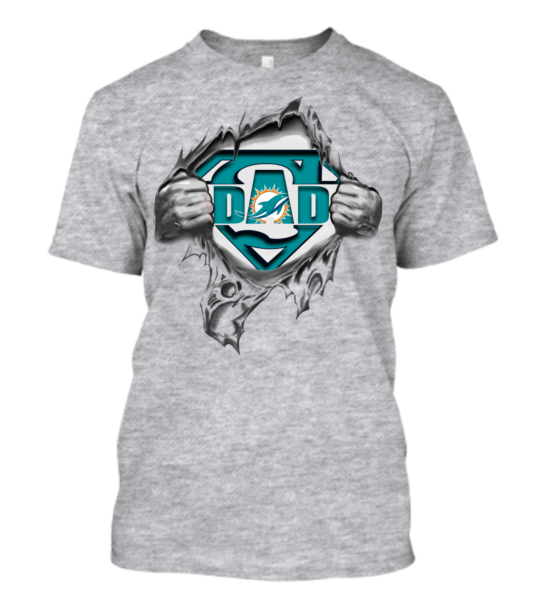 Miami Dolphins Super Dad Concept Football Fan T-Shirt