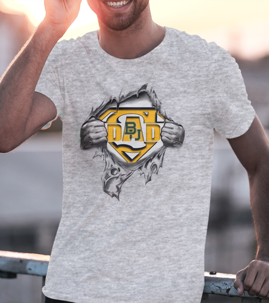 Baylor Bear Dad Superhero Symbol T-Shirt