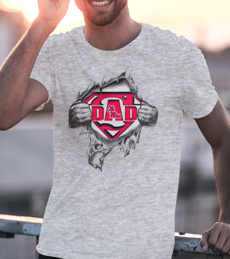 Ole Miss Rebels Dad Superhero T-Shirt