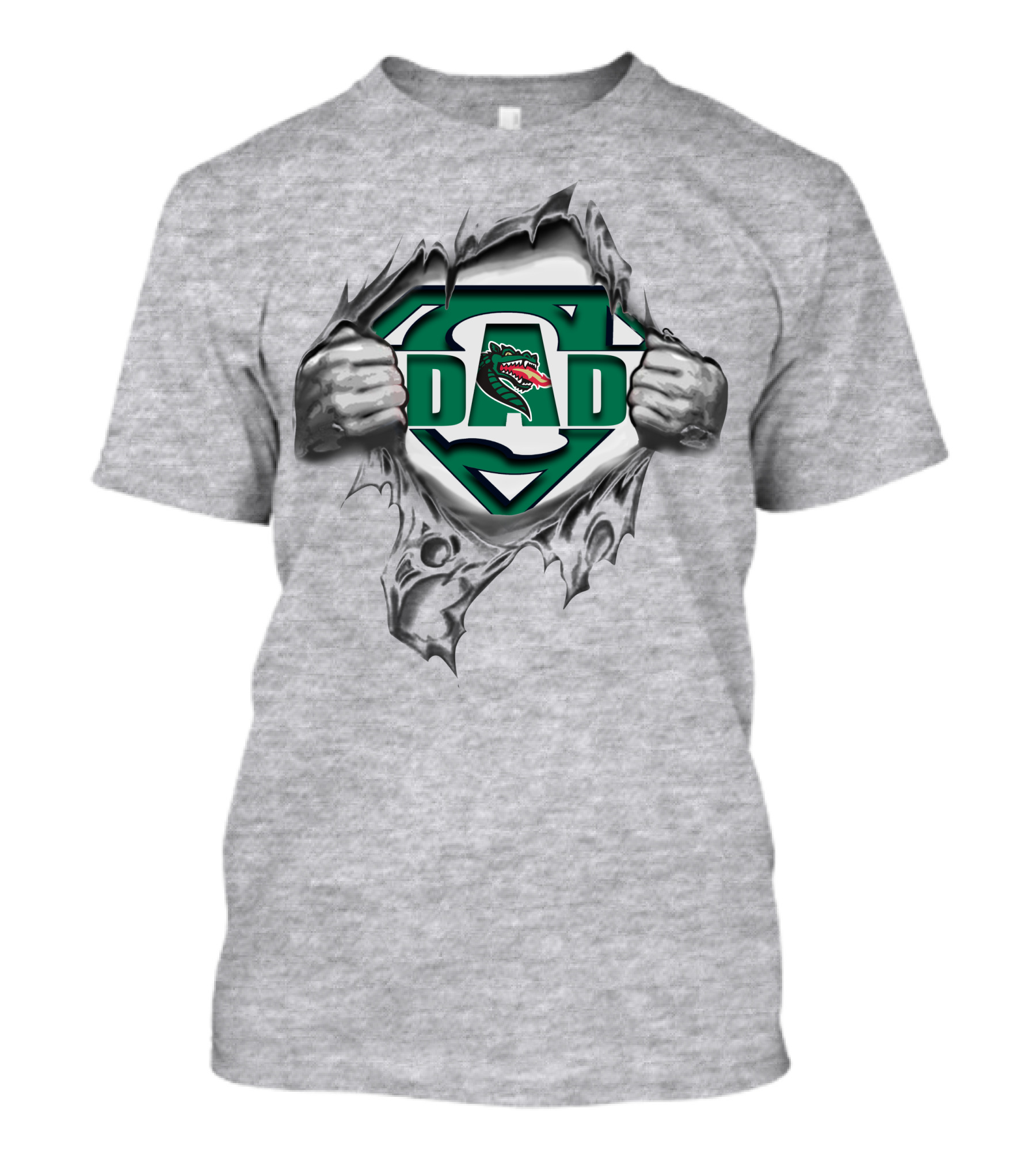 Uab Blazers Dad Logo With Shield Design And Dragon T-Shirt