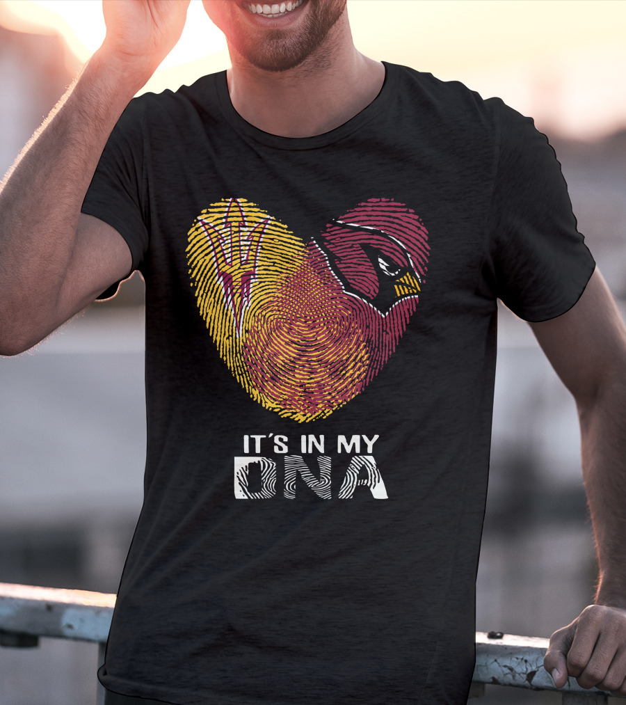 It's In My DNA Cardinals Arizona State Fingerprint T-Shirt