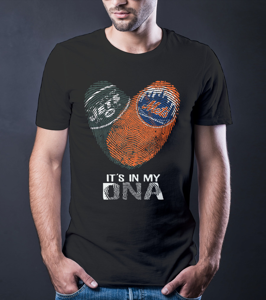 Jets Mets It's In My DNA Fingerprint T-Shirt