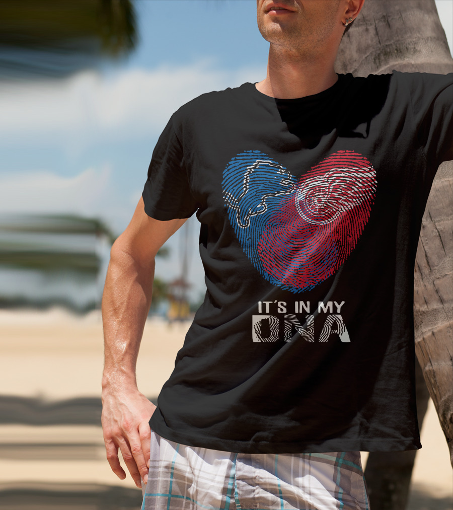 Lions Red Wings Heart It's In My DNA T-Shirt