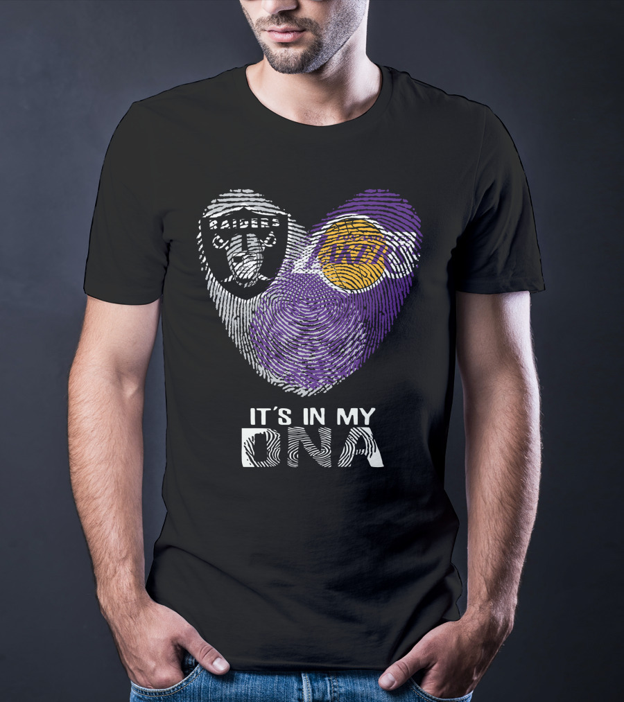 Raiders Los Angeles Lakers It's In My DNA T-Shirt