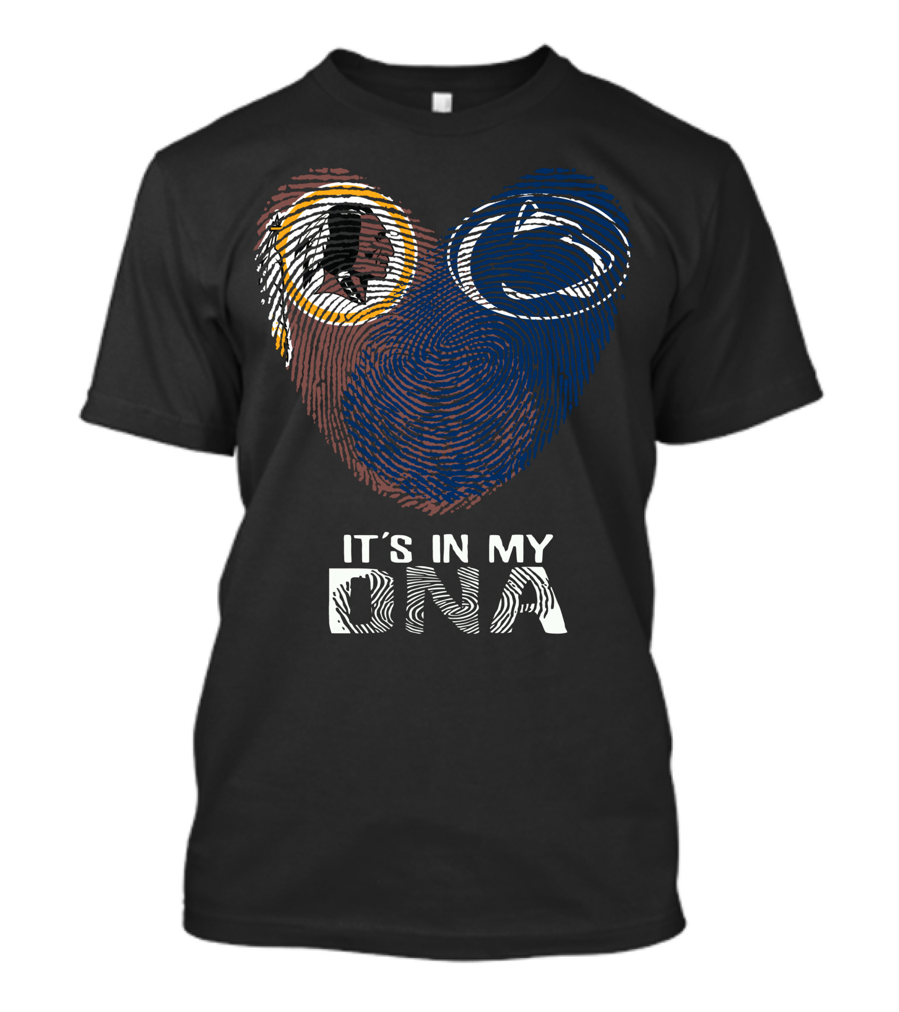 Redskins Penn State It's In My Dna Fingerprint Heart T-Shirt