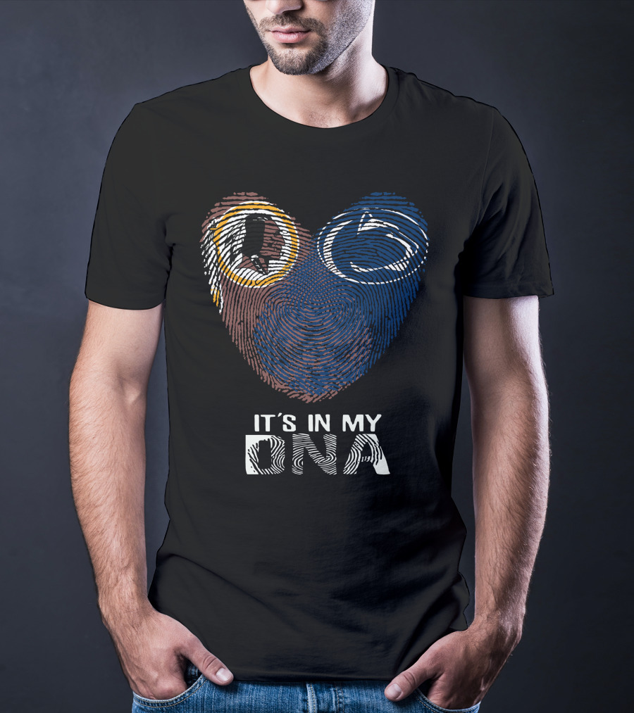 Redskins Penn State It's In My Dna Fingerprint Heart T-Shirt