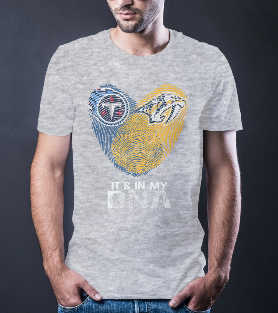 Titans Predators It's In My DNA Fingerprint Heart T-Shirt