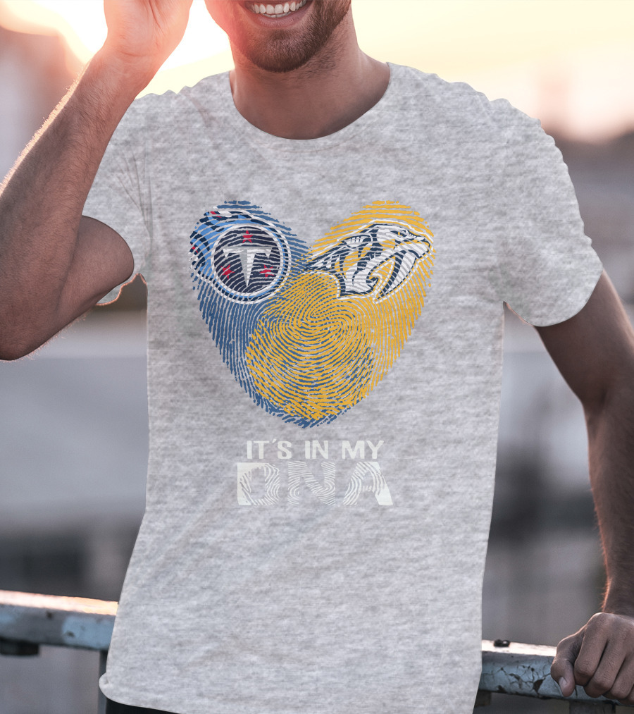 Titans Predators It's In My DNA Fingerprint Heart T-Shirt
